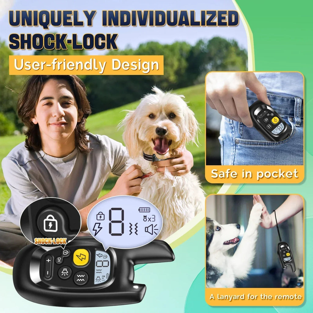 Avtoit | Dog Training Collar with Remote – Shock Lock, Sound & Vibration Modes, Waterproof, 1600ft Range