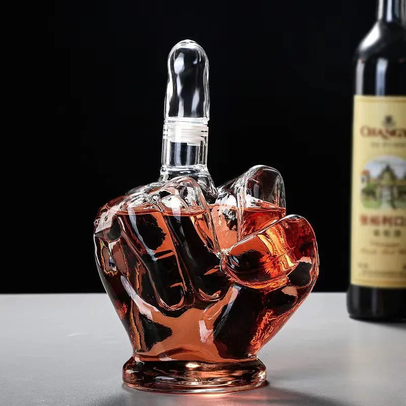 Avtoit | Middle Finger Crystal Clear Fun Decanter