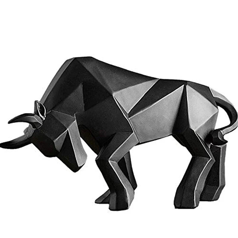 Avtoit | YuryFvna Modern Geometric Bull Statue, Ornament, Café, Bull Sculptures, Animal Figures, Abstract Hotel Home Decoration