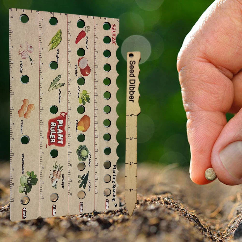 Avtoit | Wood Plant Ruler – Multifunctional Seed Measuring Tool for Garden