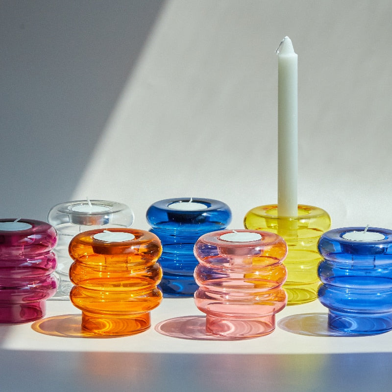 Avtoit | Dual Glass Spiral Candle Holder