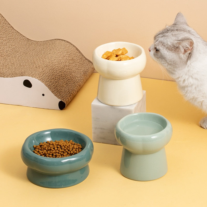Avtoit | Luna Ceramic Elevated Cat Bowls