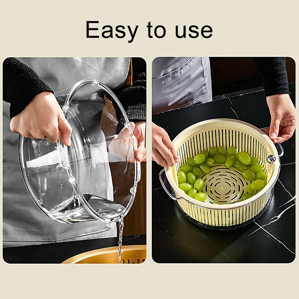 Avtoit | Manual Spin Vegetable Drainer Basket