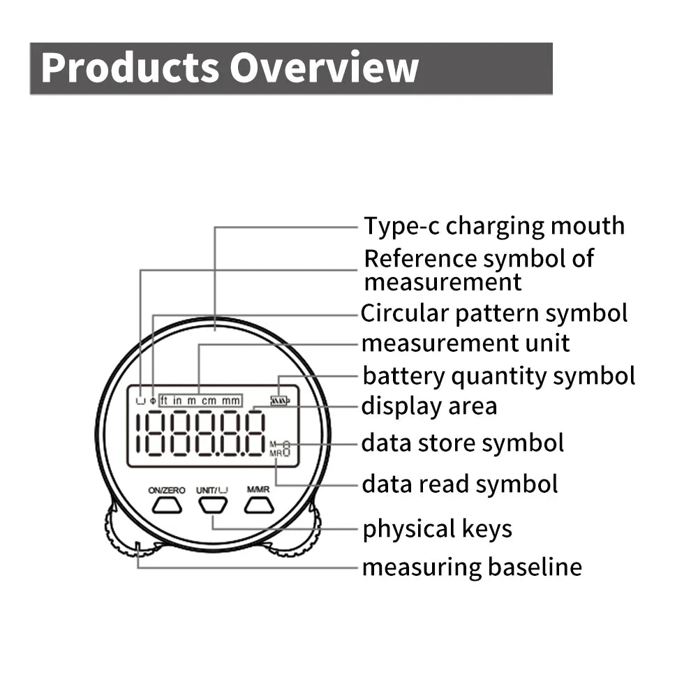 Avtoit | High Precision LCD Display Rechargeable Digital Ruler