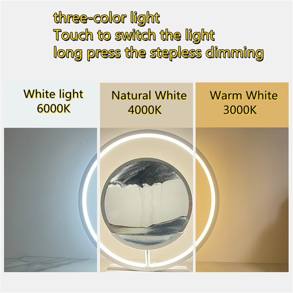 Avtoit | 3D LED Flowing Sand Art Table Lamp