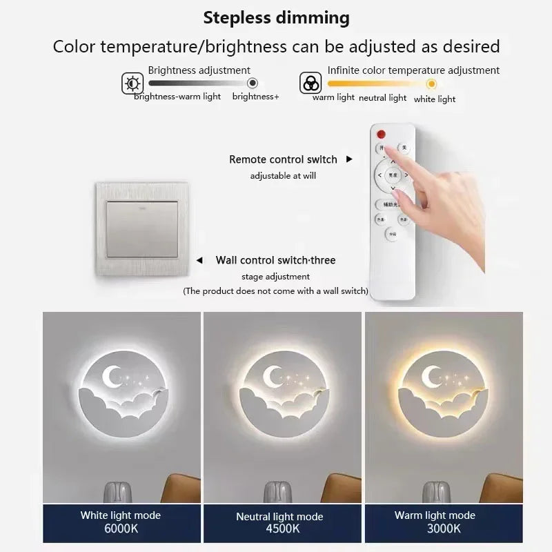 Avtoit | LED wall light with moon and stars