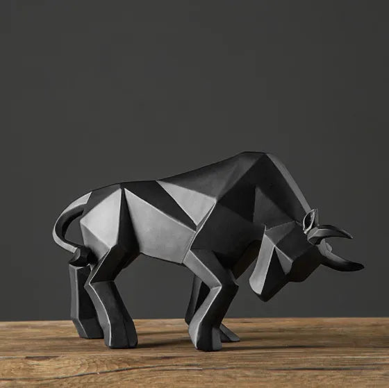 Avtoit | YuryFvna Modern Geometric Bull Statue, Ornament, Café, Bull Sculptures, Animal Figures, Abstract Hotel Home Decoration