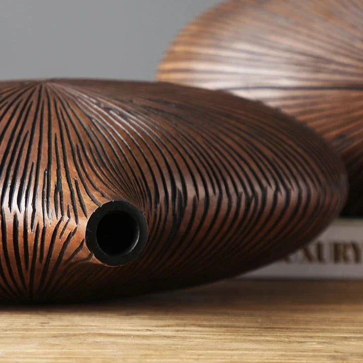 Avtoit | ClayAura Sahara Sculptured Vase | Handmade | Modern Decor for Home | Elegant Design