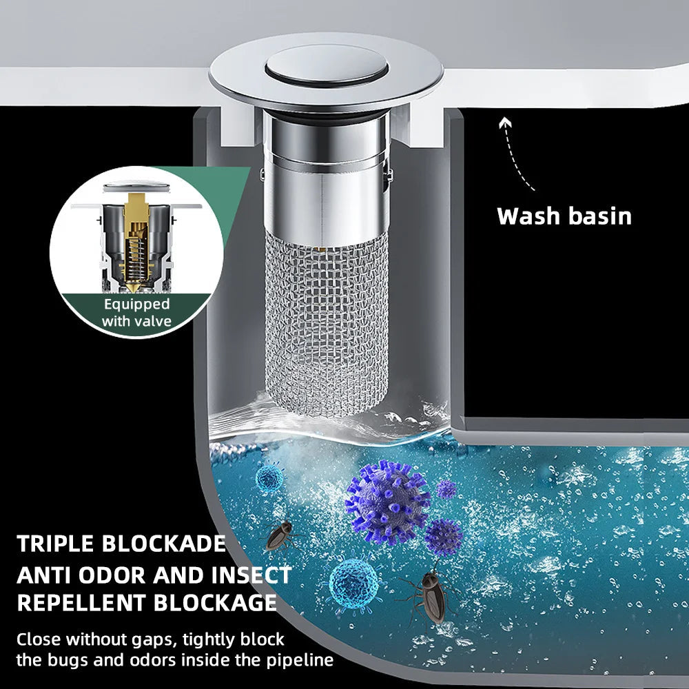 Avtoit | Pop-up Anti Clogging Drain Sink Strainer Filter