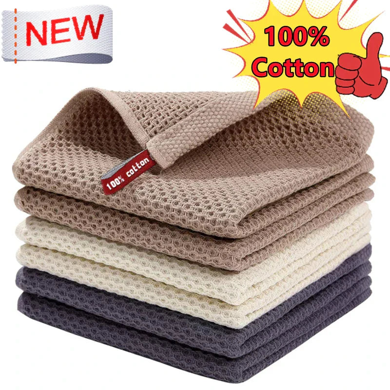 Avtoit | EcoWaffle Dish Towel | 100% Cotton | Absorbent & Quick-Drying | Honeycomb Design