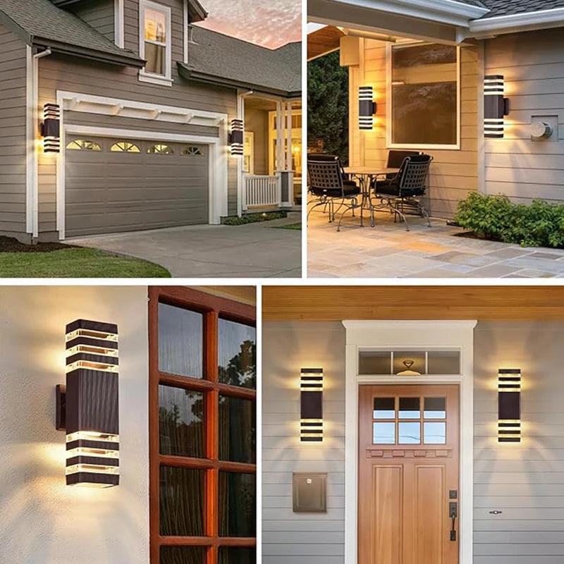 Avtoit | LumiBloc LED Outdoor Wall Light – Modern IP65 Up & Down Design with E27 Socket