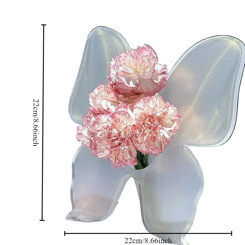 Avtoit | Artistic Butterfly Clear Flower Vase
