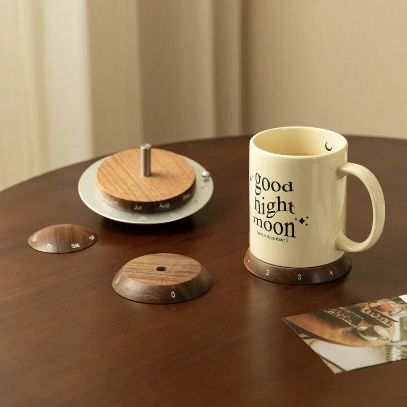 Avtoit | Cosmic Cycle Minimalist Rotating Wooden Calendar
