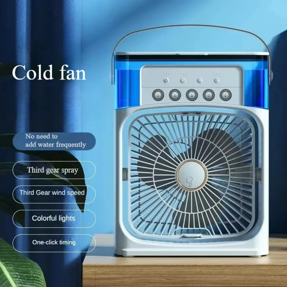 Avtoit | Auronix Mini Air Cooler | 3-in-1 Fan with LED & Humidifier | USB | 600ml Tank
