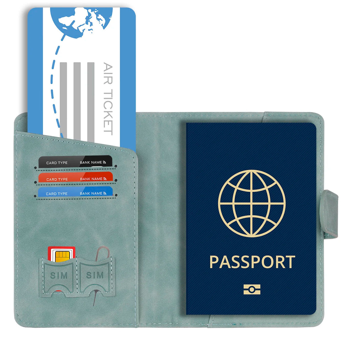 Avtoit | SafePort Passport Holder | RFID Protection | Elegant Leather Look | Compact for Men & Women