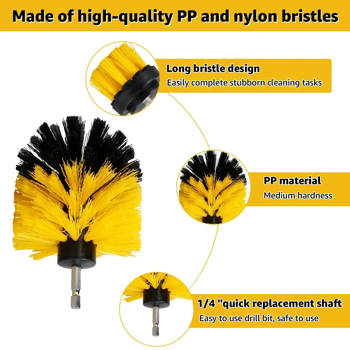 Avtoit | 5PCS Electric Drill Attachment Ultimate Cleaning Brush Kit