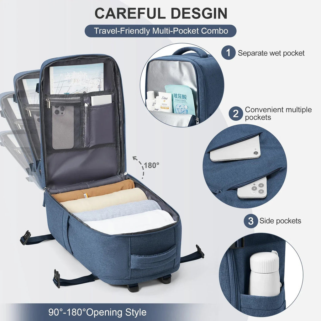 Avtoit | Trekvora Travel Backpack | Waterproof & Versatile | Laptop Compartment 15.6" | Wet-Dry Separation
