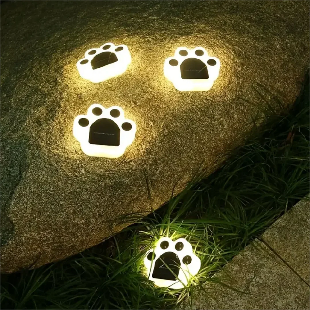 Avtoit | Glowing Paw LED Solar Pathway Outdoor Lights