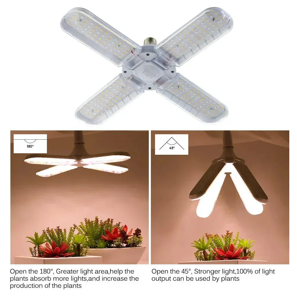 Avtoit | Floriva Plant Lamp | Foldable Wing Design | Full Spectrum LED | 24W 36W 48W | E27 Socket