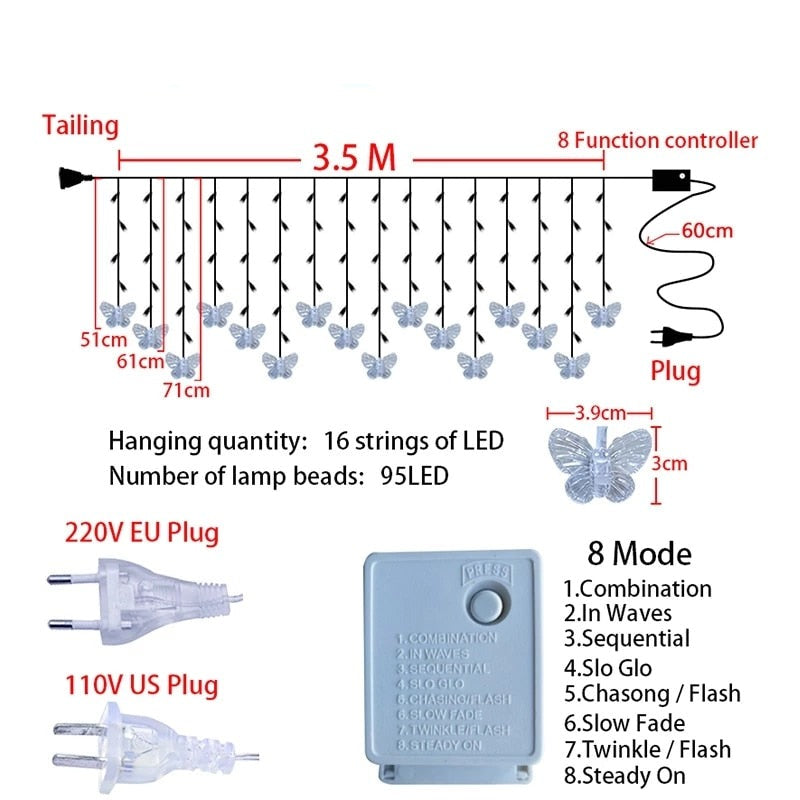 Avtoit | Butterfly LED Curtain Lights