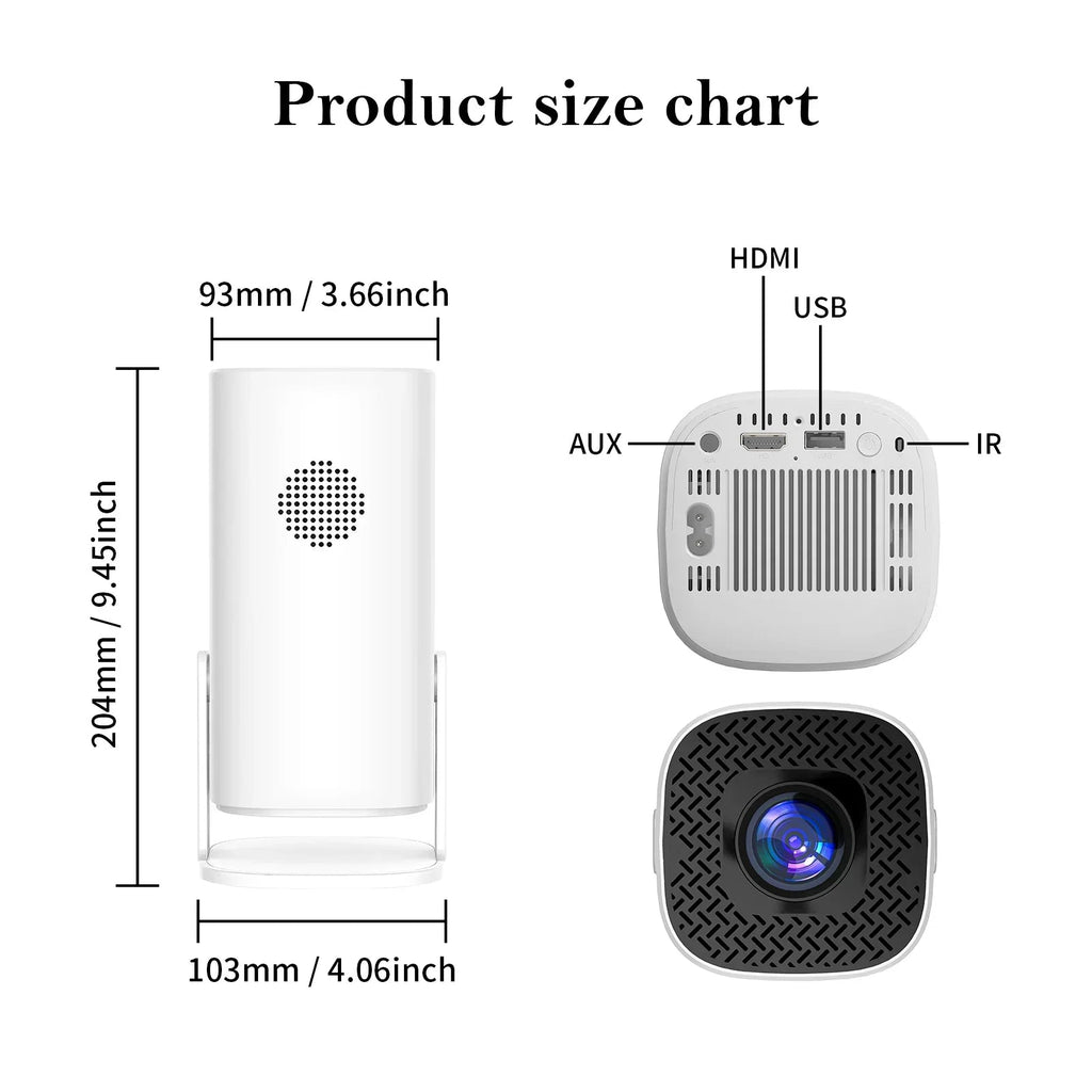 Avtoit | Smart Mini Android 4K Support Home Cinema Projector