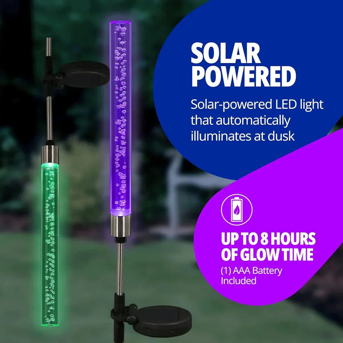 Avtoit | LumaFlair Solar Garden Light | Color Changing LED | Weatherproof | With Ground Spike