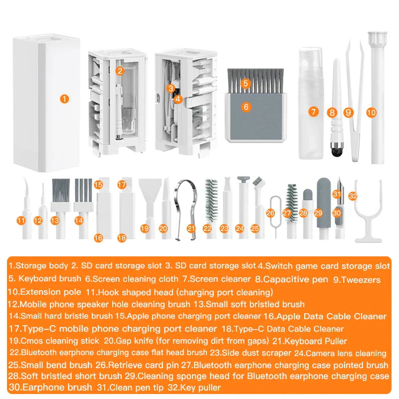 Avtoit | All-In-One 32Pcs Computer Phone Cleaning Kit