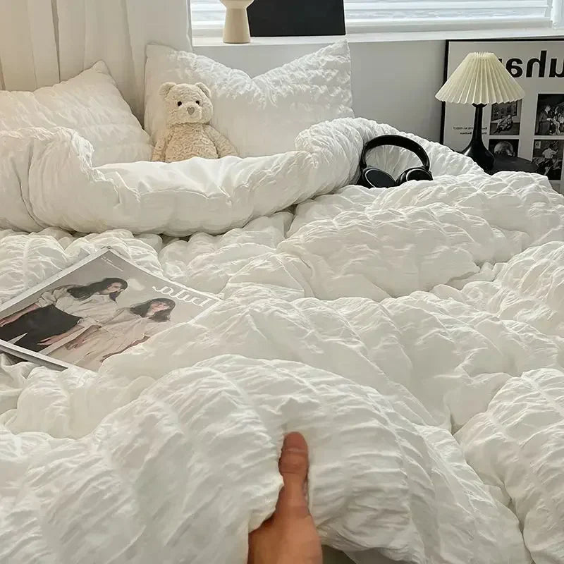 Avtoit | ChicParis | Seersucker Bedding Set – Lightweight, Soft & Elegant French-Style Duvet Cover Set