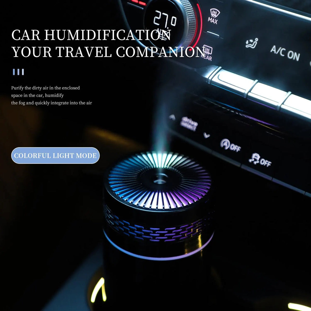 Avtoit | 250ML Portable Car Humidifier - USB LED Essential Oil Diffuser