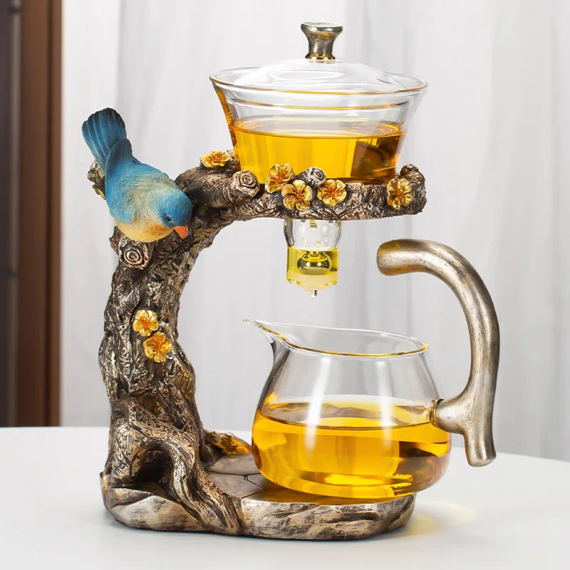 Avtoit | Kung Fu Teapot Household Magnetic Extraction Semi-Automatic Lazy Tea Preparation Tool Glass Tea Set