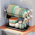 Avtoit | 2-Tier Dish Drying Rack with Drainboard & Cutlery Holder – Aria