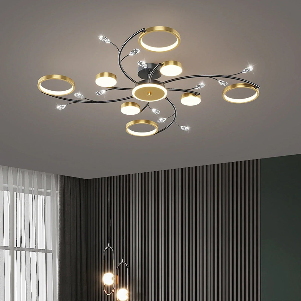Avtoit | GlowDrape Dimmable Pendant Light | Modern Design | LED Light with Variable Brightness | Perfect for Living & Dining Room