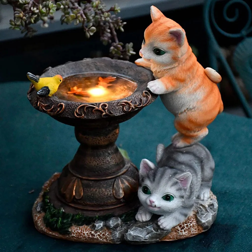 Avtoit | Butterfly Catcher Cat Resin Decorative Lamp