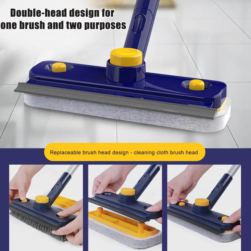 Avtoit | 2in1 V-Shaped Long Handle Floor Scrub Edge Cleaner Brush