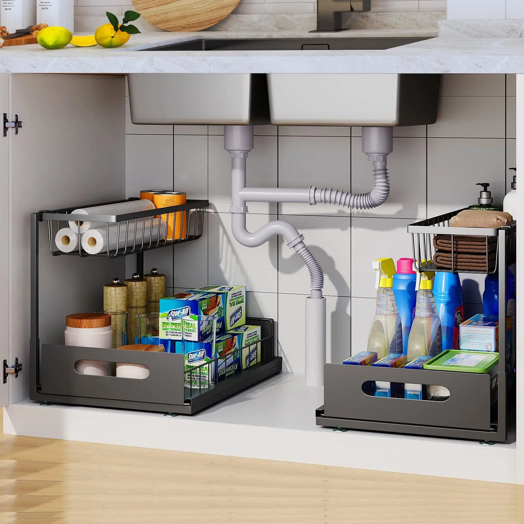 Avtoit | 2-Tier Under Sink Sliding Cabinet Organiser – Arlo