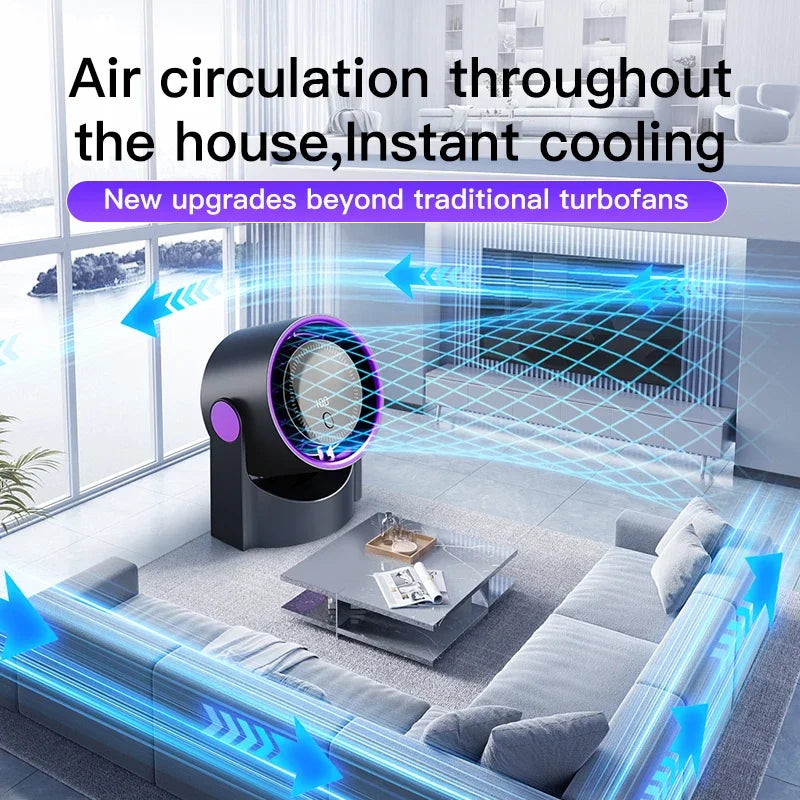 Avtoit | Aerolora Table Fan | Bladeless & Quiet | 100 Levels | USB Bladeless Fan