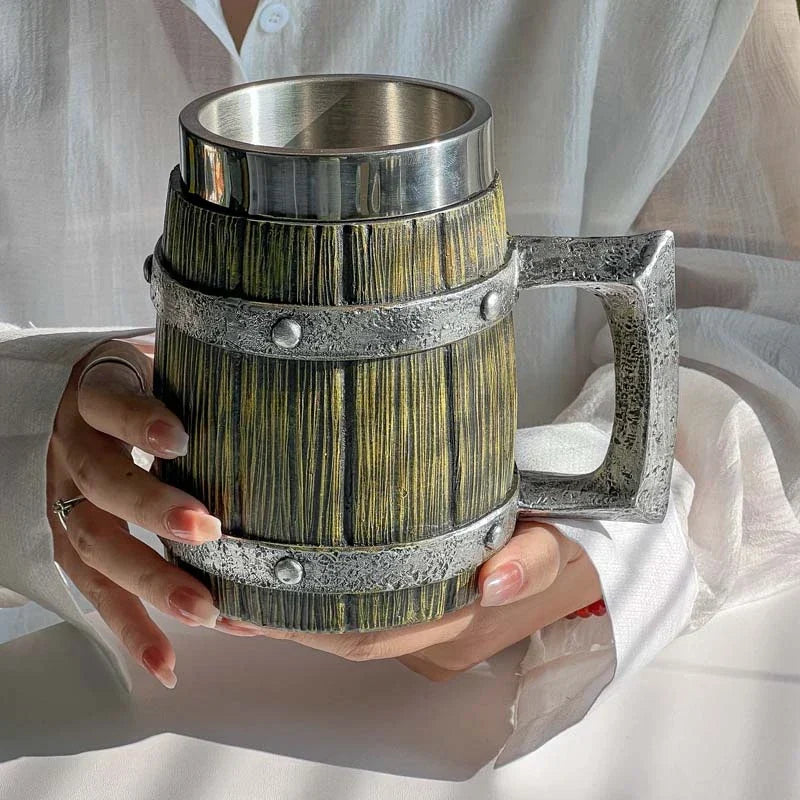 Avtoit | 3D Viking-Style Wooden Mug