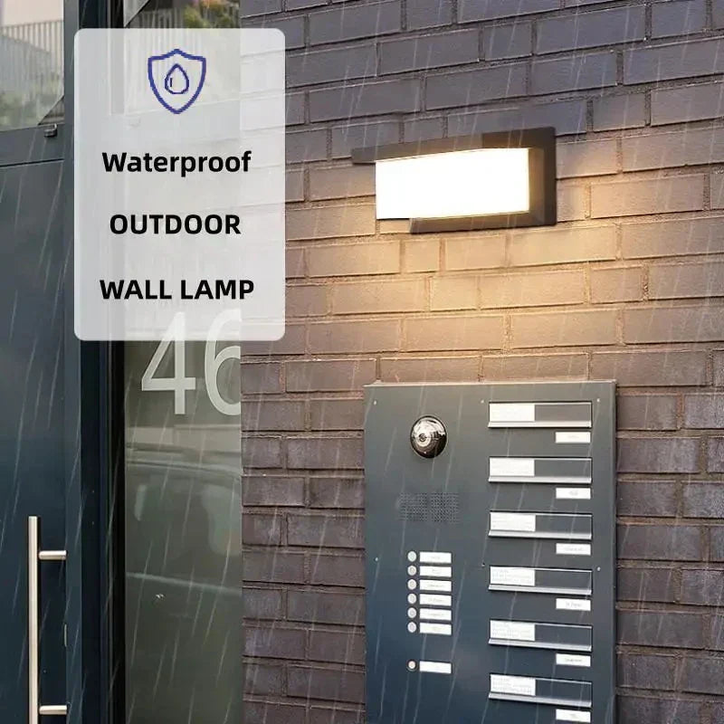 Avtoit | LED wall light with radar motion sensor – 16W waterproof light for indoor and outdoor use, cold and warm white light, AC85-265V