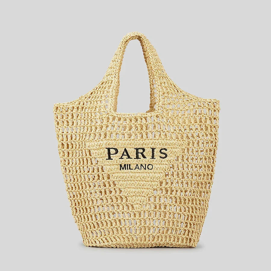 Avtoit | Net straw crochet beach bag