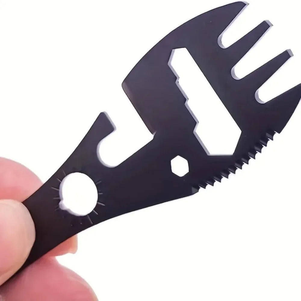 Avtoit | SurviFork Gear | Outdoor Cutlery & Multitool | Stainless Steel Black | Compact & Robust