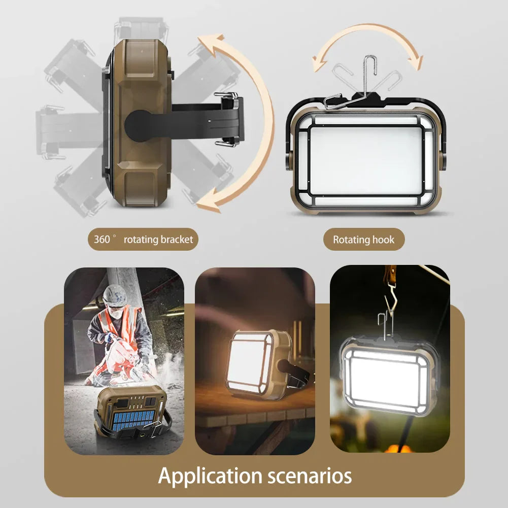 Avtoit | LumoLite Pro | Solar-powered Work Light | 3 Lighting Modes | Compact & Flexible