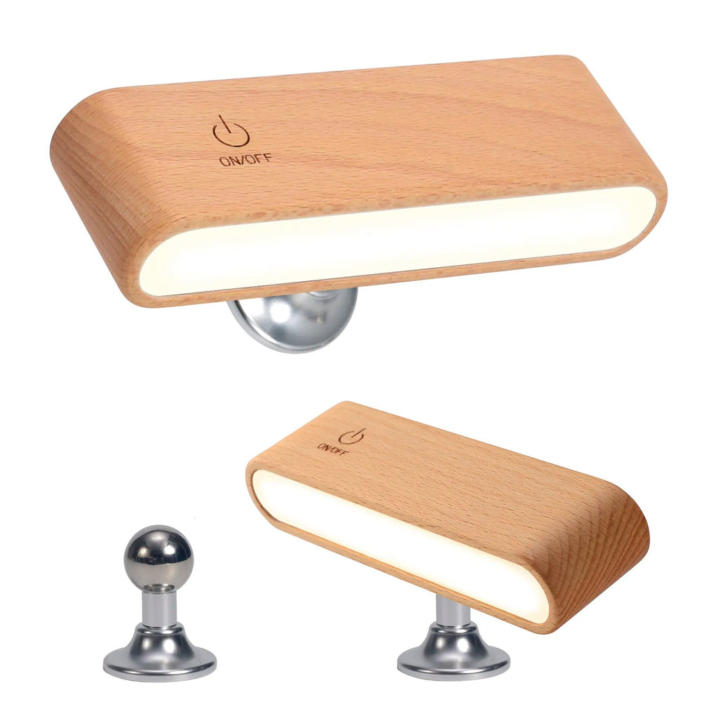 Avtoit | Rotatable Magnetic Wooden Rechargeable LED Night Lamp