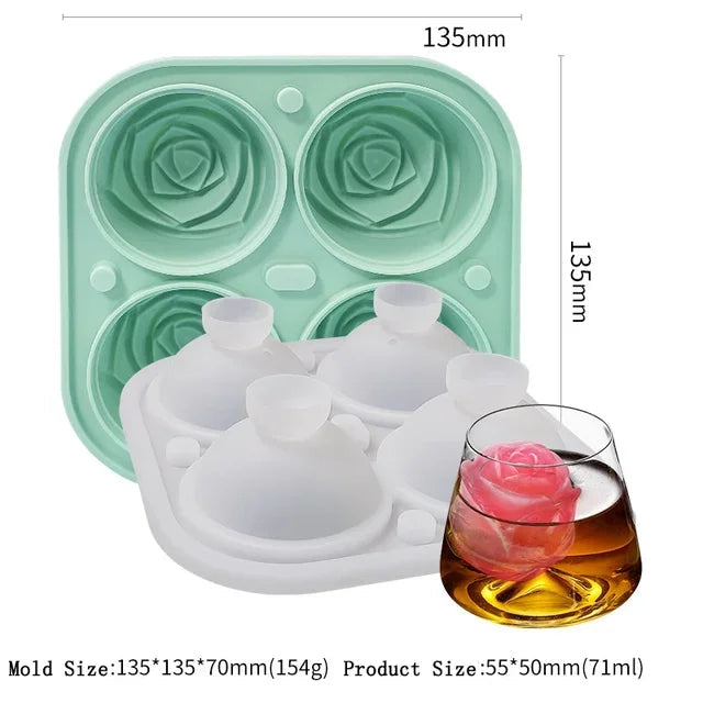 Avtoit | 3D Rose Ice Cube Trays