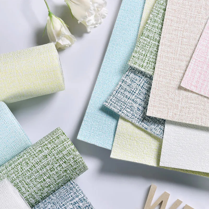 Avtoit | 3D Linen Self-Adhesive Waterproof Wall Sticker