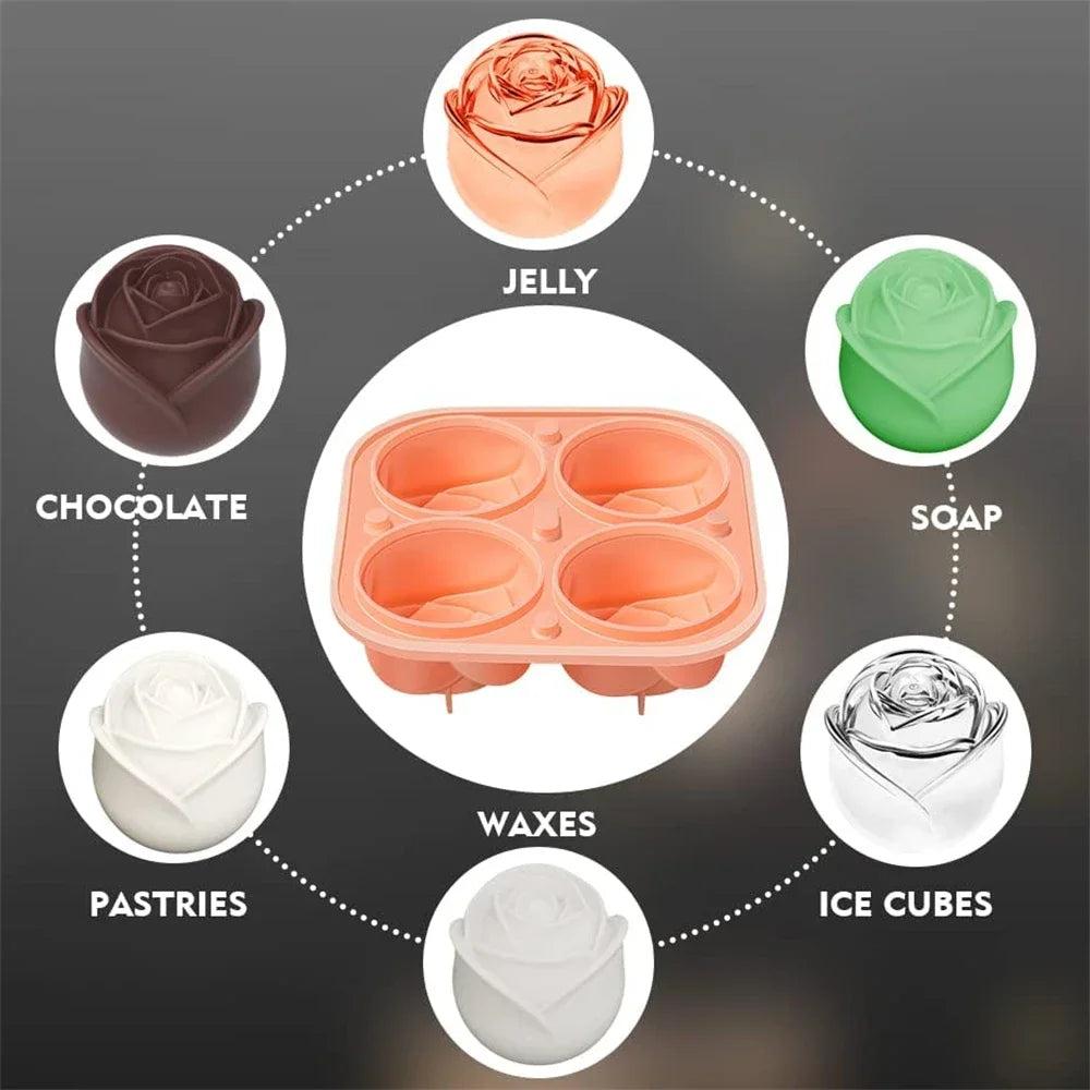 Avtoit | 3D Rose Ice Cube Trays