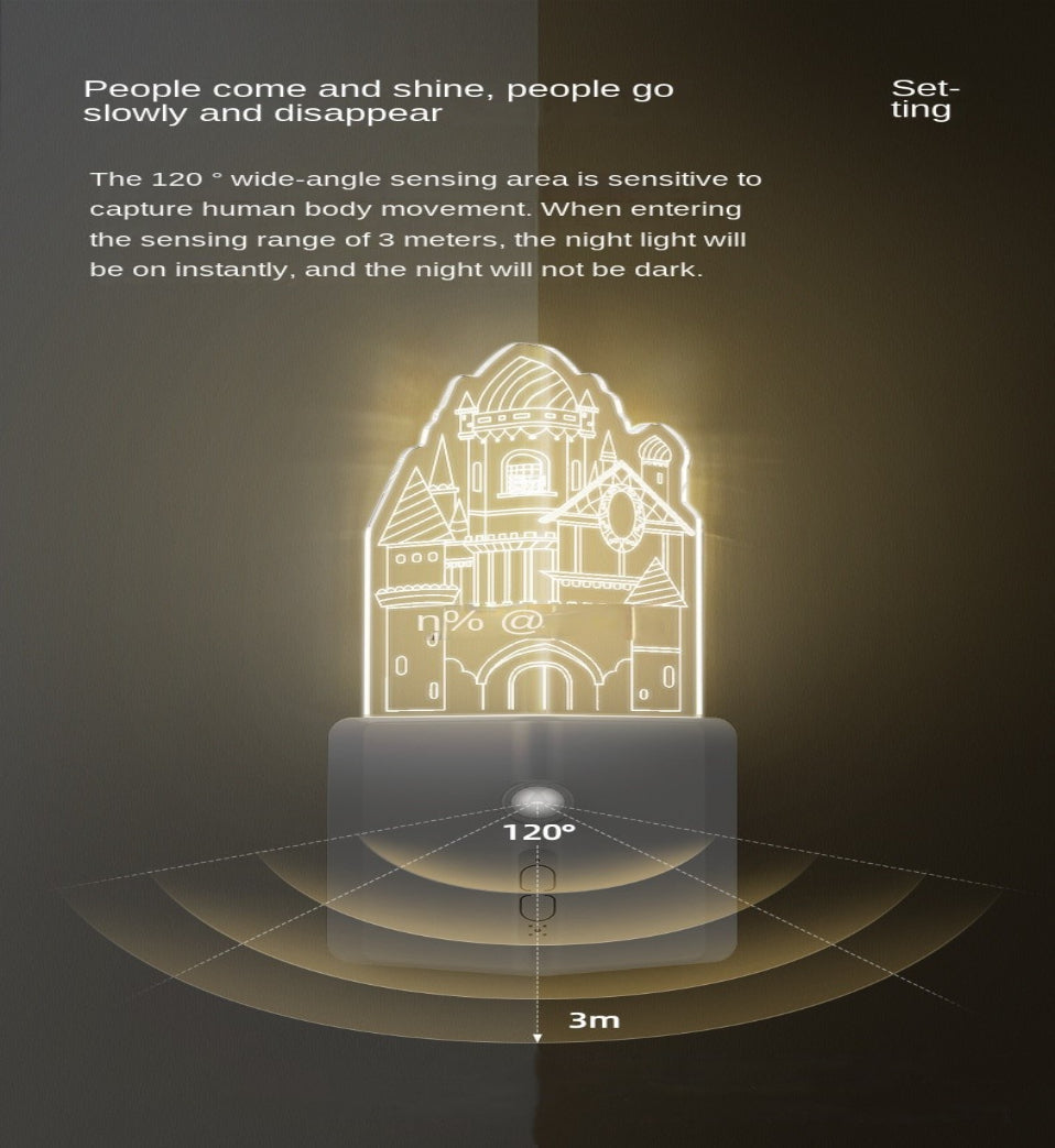 Avtoit | 3D LED Rechargeable Wall Night Lamp