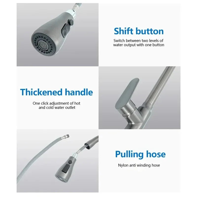 Avtoit | Kitchen faucet with pull-out spout – Brushed Nickel