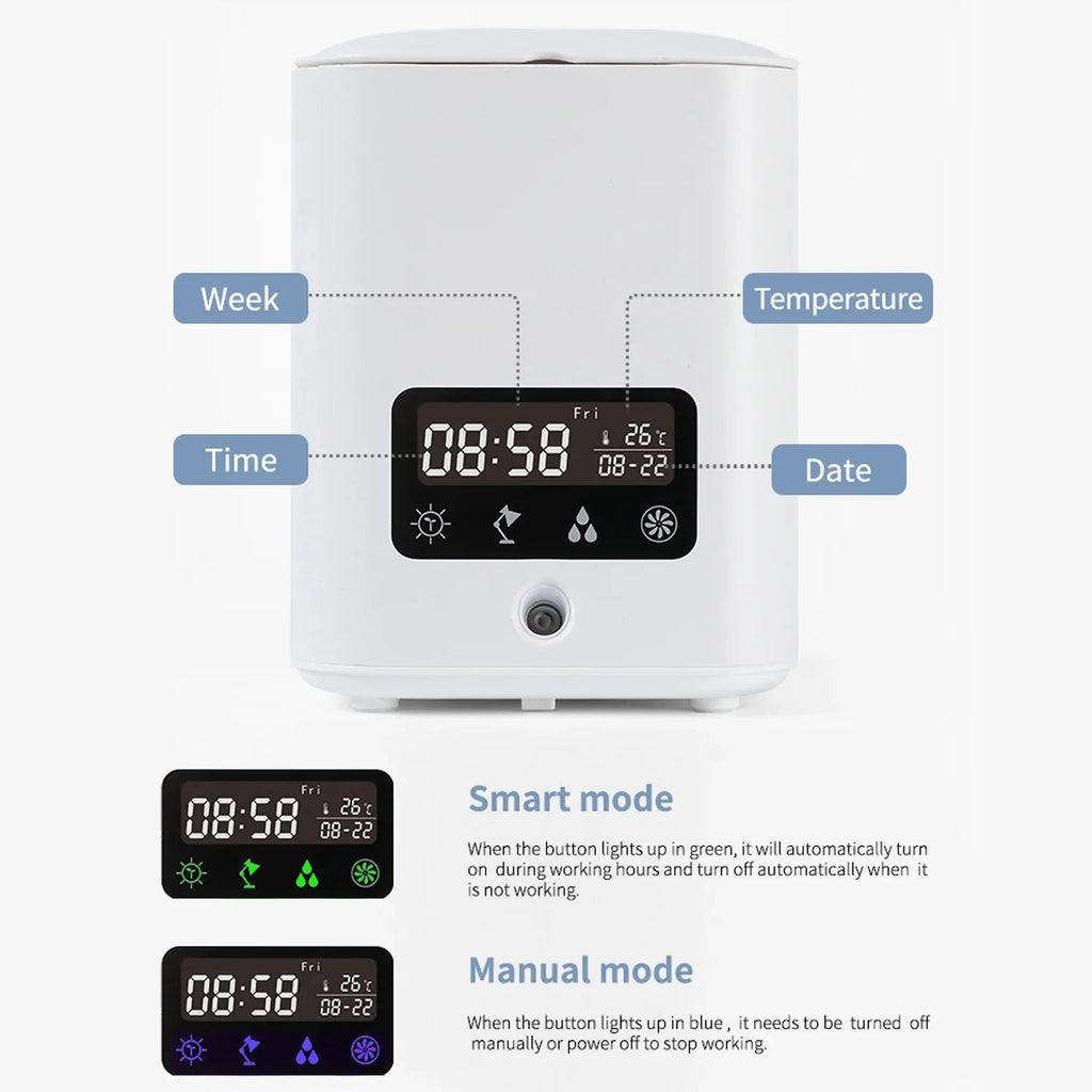 Avtoit | Multifunctional smart hydroponic plant pot with calendar, diffuser and desk lamp