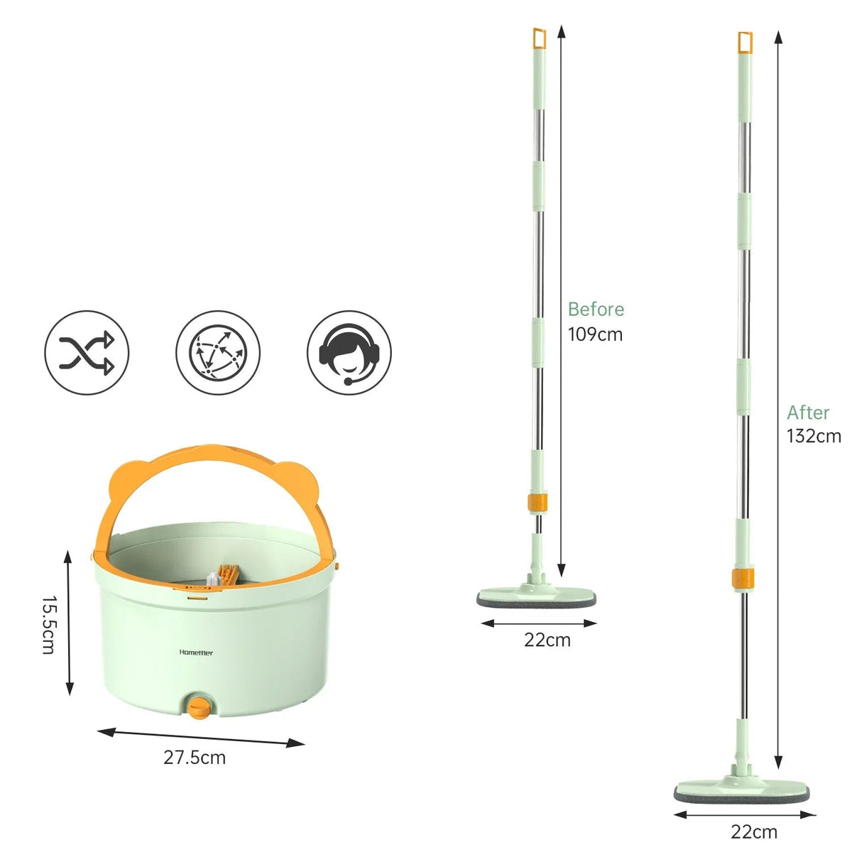 Avtoit | Self-cleaning Mop with Rotating Function & Bucket
