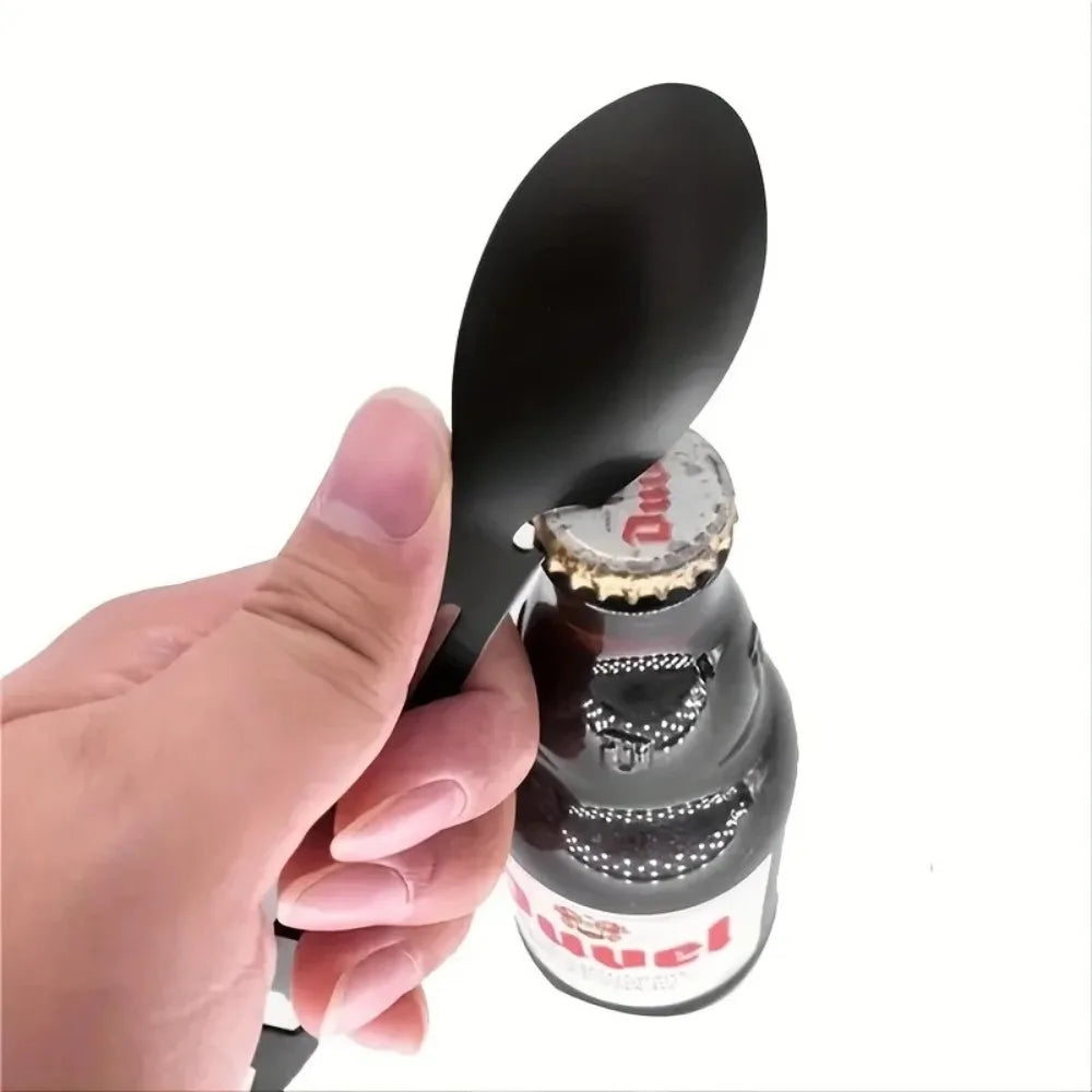 Avtoit | SurviFork Gear | Outdoor Cutlery & Multitool | Stainless Steel Black | Compact & Robust